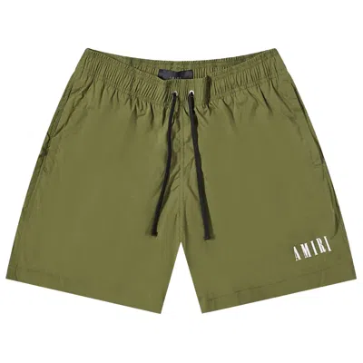 Pre-owned Amiri Core Logo Swim Trunk 'military Green' | Men's Size Xl