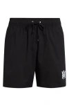 Amiri Ma Core-print Swim Shorts In Black