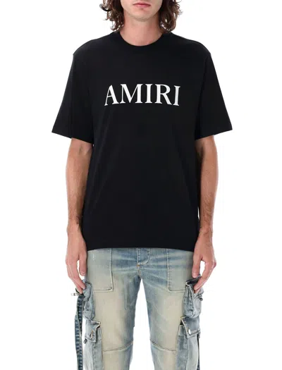 Amiri Cotton T-shirt With Logo Print In Black