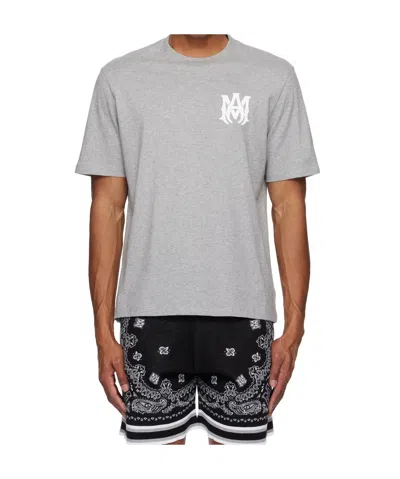 Amiri Ma Cotton Jersey T-shirt In Grey
