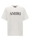 Amiri Oversized White T-shirt With Contrasting Logo Print In Cotton Man In White