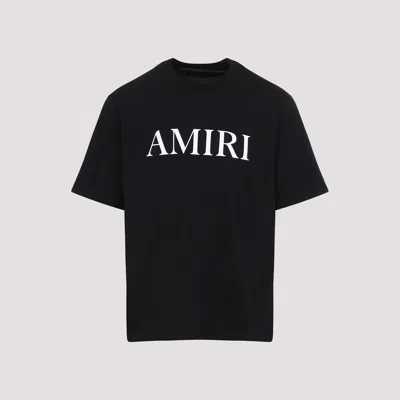 Amiri Cotton T-shirt With Logo Print In Black