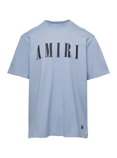 Amiri Core Logo Tee In Light Blue