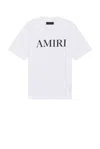 Amiri Cotton T-shirt With Front Logo Print In White