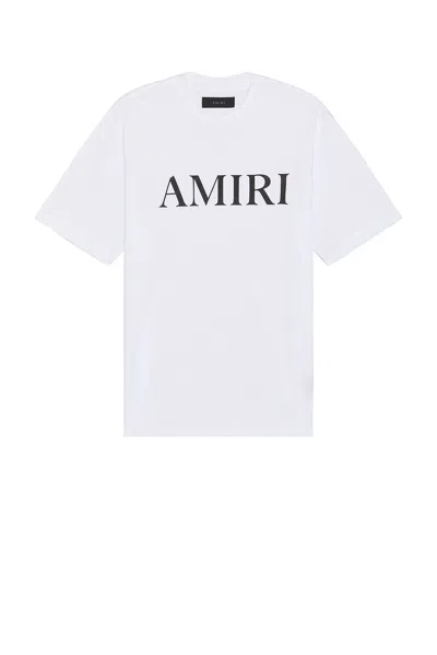 Amiri Cotton T-shirt With Front Logo Print In White