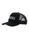 Amiri Black Baseball Cap With Logo Lettering On The Front And Mehs Panels In Cotton Man In Black