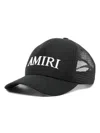 Amiri Black Baseball Cap With Logo Lettering On The Front And Mehs Panels In Black