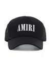 Amiri Black Baseball Cap With Logo Lettering On The Front And Mehs Panels In Black