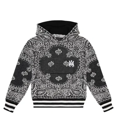 Amiri Kids' Hoodie Aus Baumwolle Und Kaschmir In Black