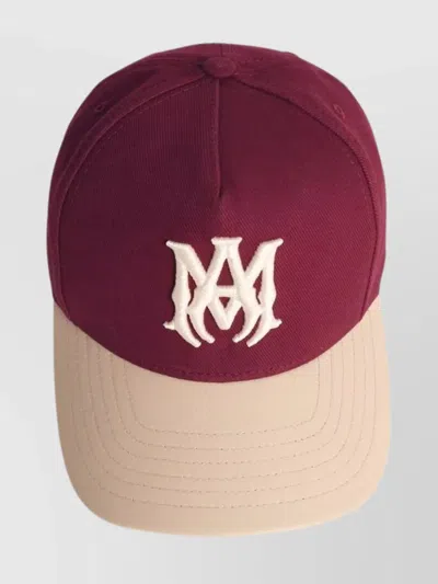 Amiri Cotton And Leather Cap With Curved Brim