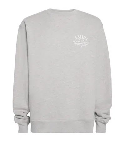 Amiri Cotton Arts District Sweatshirt In Gray
