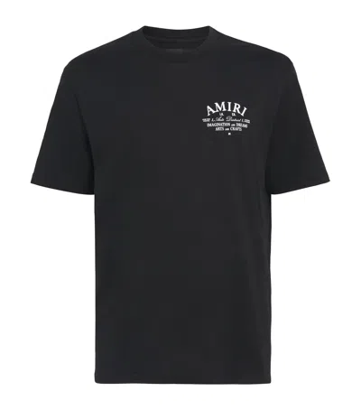 Amiri Cotton Arts District T-shirt In Black