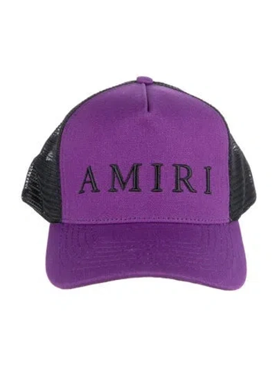 Pre-owned Amiri Cotton Baseball Cap W/tags In Purple