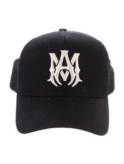 Pre-owned Amiri Cotton Baseball Hat In Black