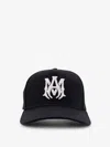 Amiri Logo Embroidered Curved Brim Baseball Cap In Black