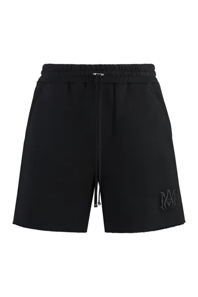 Amiri Cotton Bermuda Shorts In Black