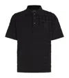 Amiri Logo-embroidered Cotton-blend Terry Jacquard Polo Shirt In Black