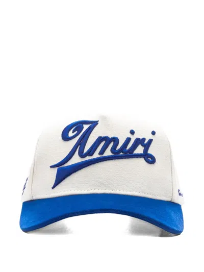 Amiri Man Hat Blue Size Onesize Cotton In White