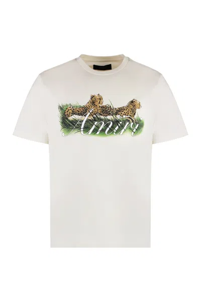 Amiri Cotton Crew-neck T-shirt In Ivory