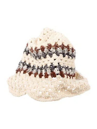 Pre-owned Amiri Cotton Crochet Bucket Hat