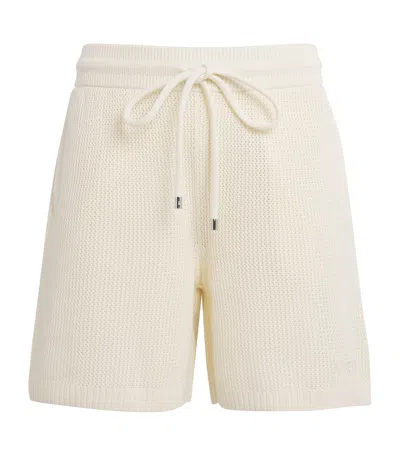 Amiri Cotton Crochet Shorts In Neutral