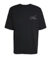Amiri Mens Black Crystal Script-logo Cotton-jersey T-shirt In Black