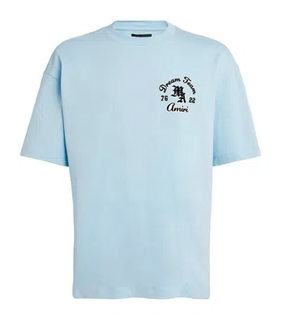 Amiri Cotton Dream Team T-shirt In Blue