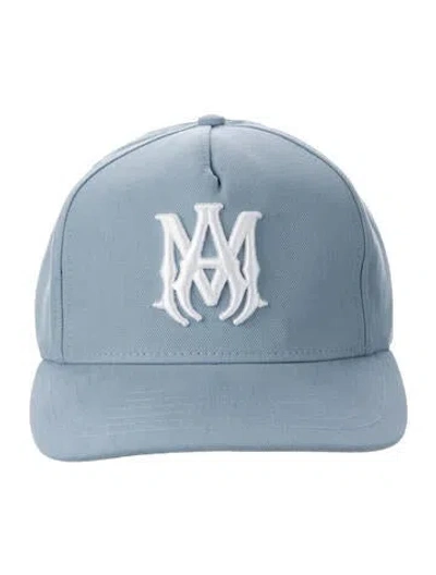 Pre-owned Amiri Cotton Embroidered Baseball Hat W/tags In Blue