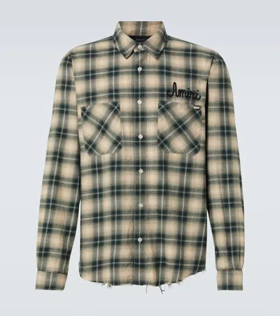 Amiri Long-sleeved Shirt In Evergreen