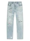 Amiri Ma Quad Repaired Jeans In 蓝色