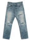 Amiri Jeans With Rips Honeycomb Indigo Men