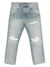 Amiri Straight Leg Mid-rise Distressed Trousers
