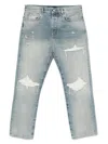 Amiri Jeans With Rips Antique Indigo In Blue