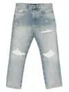 Amiri Jeans With Rips Antique Indigo In Blue