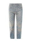 AMIRI COTTON JEANS WITH PAISLEY PATTERN