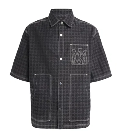 Amiri Men's Ma Quad Work Shirt In Gray
