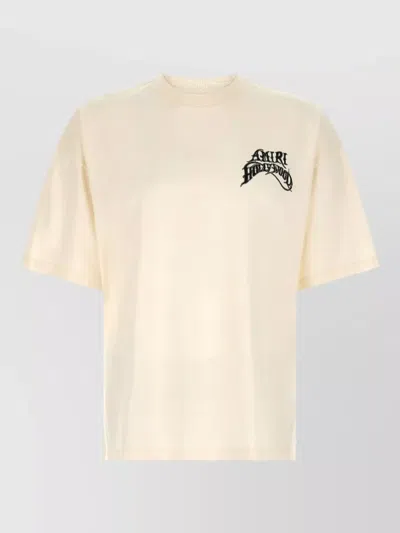 Amiri Cotton Logo Print T Shirt In Neutral