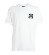 Amiri Men White Crewneck T-shirt With Logo Print On The Front And Logo Lettering On The Rear In Cott In White