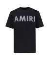 Amiri Black Cotton T-shirt With Bold Logo Statement