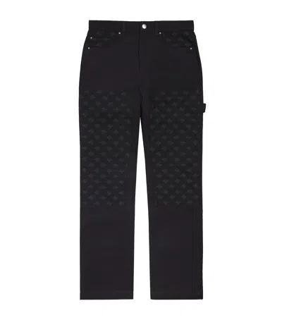 Amiri Logo-embroidered Carpenter Trousers In Grey
