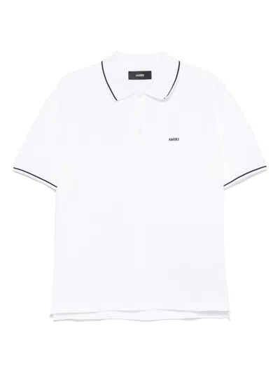 Amiri Cotton Polo Shirt In White