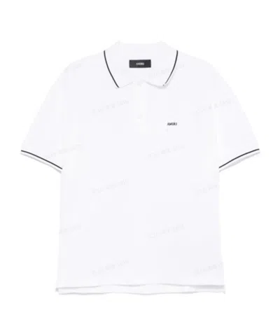 Amiri Cotton Polo Shirt In White