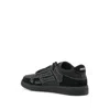 Amiri Sneaker Skel Top Low Black In Leather And Suede Men In Black