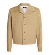 Amiri Beige Script Collar Shirt Jacket In Nude