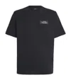 Amiri Black Crewneck T-shirt With Logo Patch On The Front And Maxi Logo Print On The Rear In Black