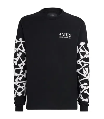 Amiri Cotton Stacked Bones Long-sleeve T-shirt In Multi