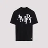 Amiri Cotton Staggered Logo T-shirt Men In Black