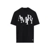 Amiri Cotton Staggered Logo T-shirt Men In Black