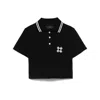 Amiri Ma Quad Short-sleeve Crop Polo Shirt