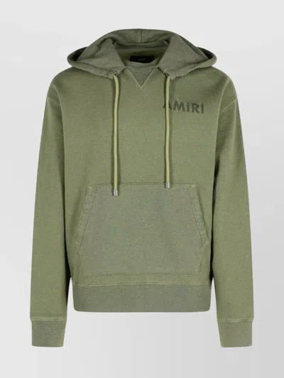 AMIRI COTTON SWEATSHIRT HOODED KANGAROO POCKET